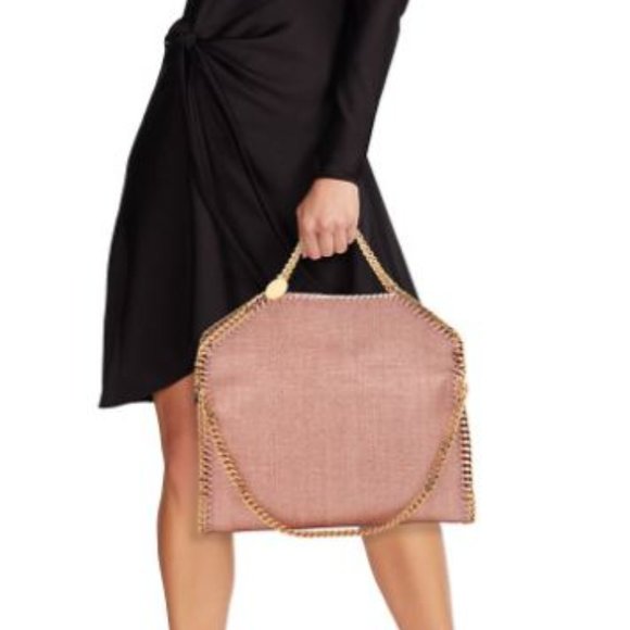 Stella McCartney Falabella Raffia Shoulder Bag Brick - Picture 11 of 14